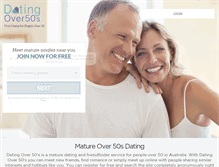 Tablet Screenshot of datingover50s.com.au